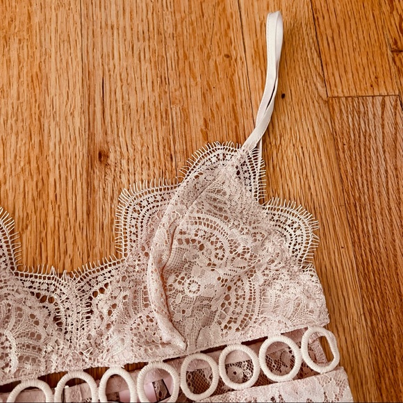 Like New Victoria’s Secret Dream Angels Rose Gold Pink Floral Lace Slip Dress - Picture 7 of 11